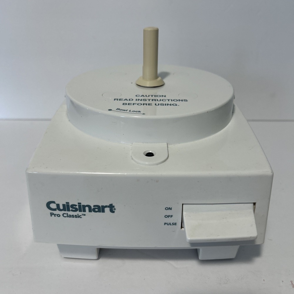 Cuisinart Pro Classic Food Processor White DLC-10S TX Motor Base Tested READ